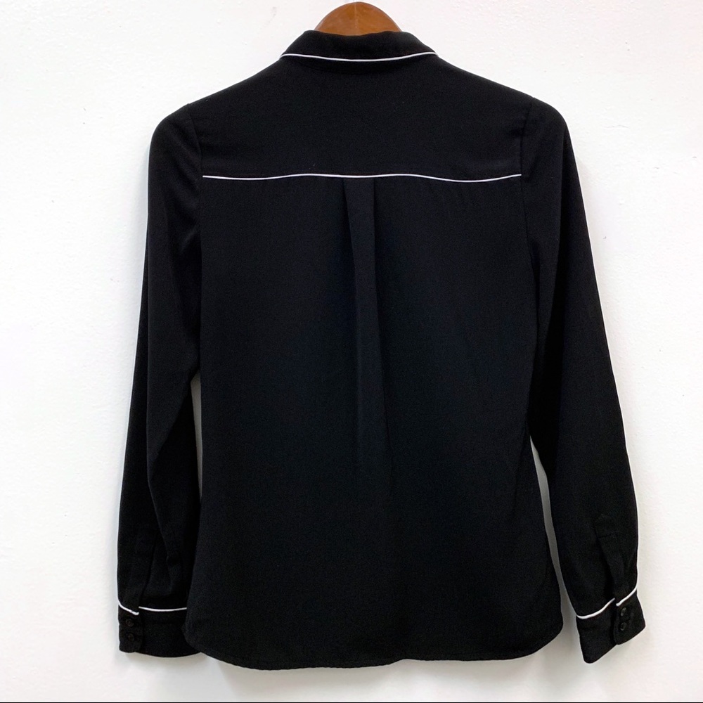 Halogen Black Button Down Blouse - image 7